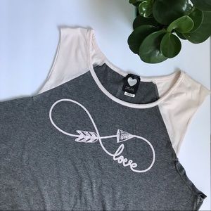 3/$25 2Kuhl Love Eternity Graphic Baseball Tank Pink Women’s Large